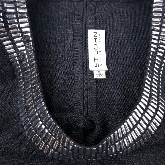 St. John Collection Charcoal Silver Sheath Dress 6 - Picture 11 of 12